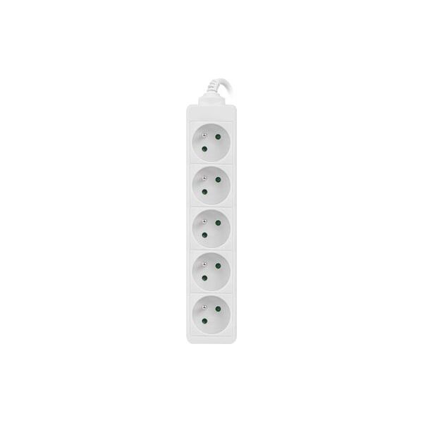 Lanberg 1.5m, biała, 5 gniazd, kabel wykonany z pełnej miedzi-PS0-05E-0150-W