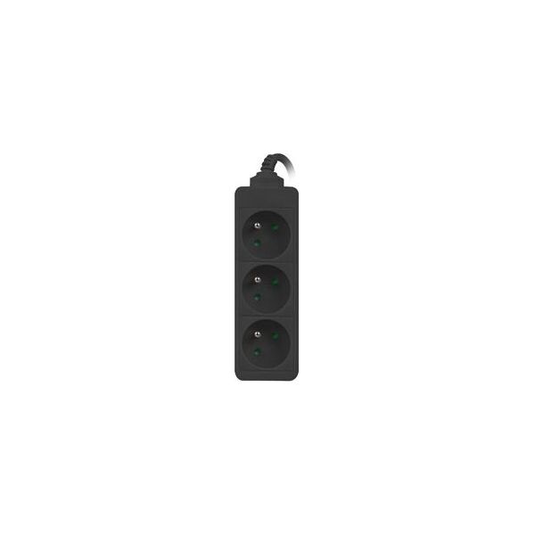 Lanberg 1.5m, czarna, 3 gniazda, kabel wykonany z pełnej miedzi -PS0-03E-0150-BK