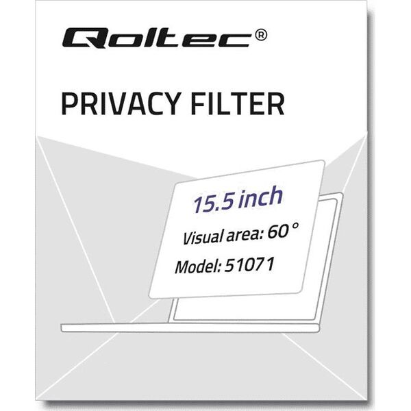 Filtr Qoltec Filtr prywatyzujący RODO do MacBook Pro TouchBar (2016-2018) | 15,5''