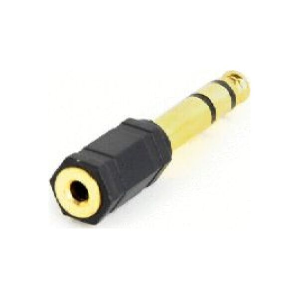 Adapter AV Gembird Jack 6.35mm - Jack 3.5mm czarny (A-6.35M-3.5F)
