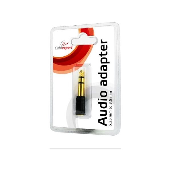 Adapter AV Gembird Jack 6.35mm - Jack 3.5mm czarny (A-6.35M-3.5F)