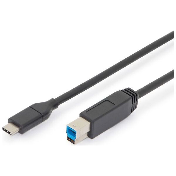 Kabel USB Digitus USB-C - USB-B 1.8 m Czarny (AK-300149-018-S)