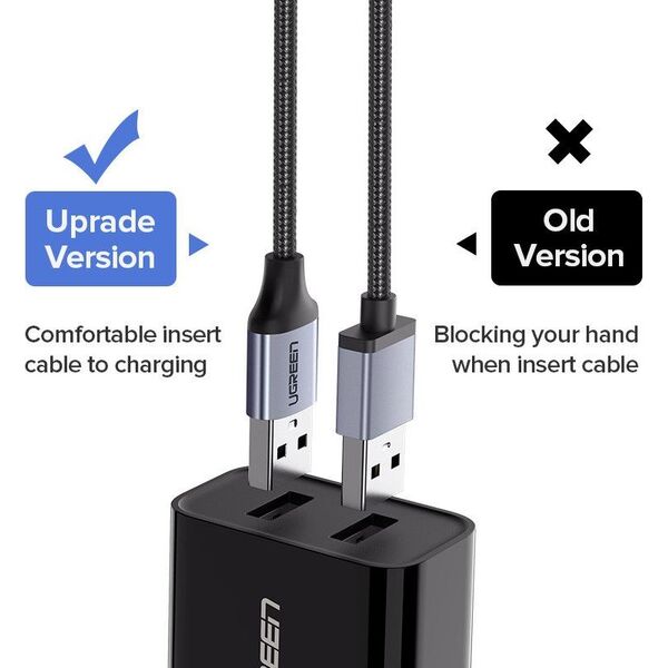 Kabel USB Ugreen USB-A - microUSB 2 m Biały (60153)