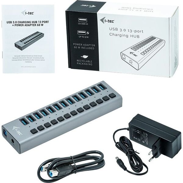 HUB USB I-TEC 13x USB-A 3.0 (U3CHARGEHUB13)