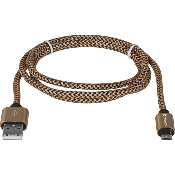 Kabel USB Defender USB-A - microUSB 1 m Złoty (87800)