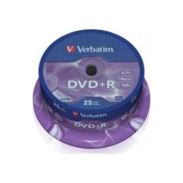 Verbatim DVD+R 4.7 GB 16x 25 sztuk (43500)