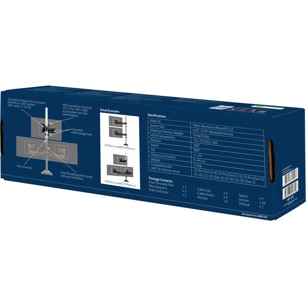 Arctic Uchwyt biurkowy na monitor do 34" Z1 Pro Gen 3 (AEMNT00049A)