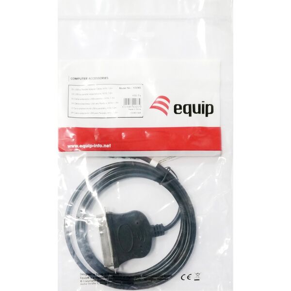 Equip Equip Adapterkabel USB St -> Parallel St 1.5M schwarz Poly