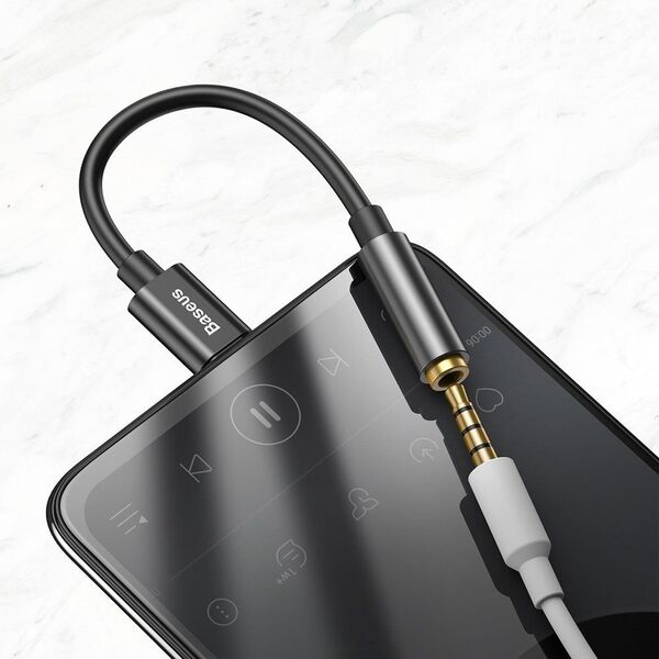 Adapter USB Baseus L54 USB-C - Jack 3.5mm Czarny  (6953156297845)