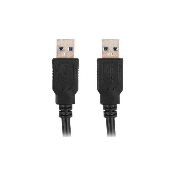 Kabel USB Lanberg USB-A - USB-A 0.5 m Czarny (CA-USBA-30CU-0005-BK)