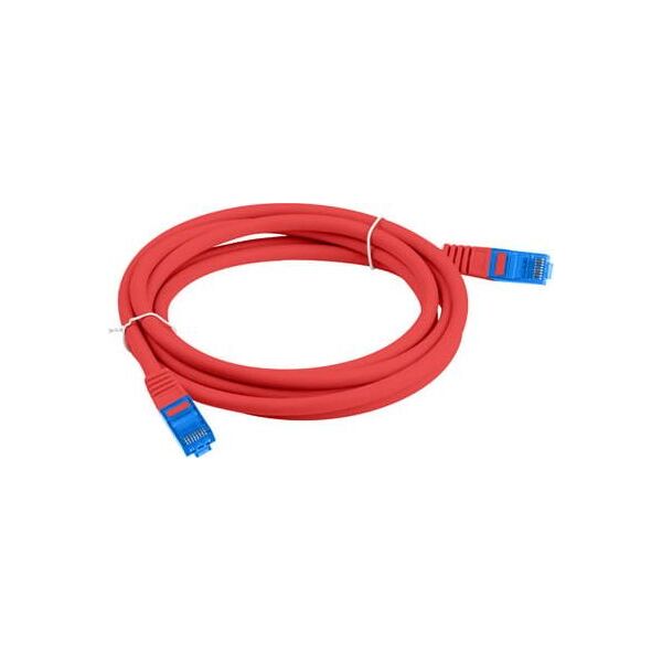 Lanberg PATCHCORD KAT.6A S/FTP LSZH CCA 1.5M CZERWONY FLUKE PASSED LANBERG