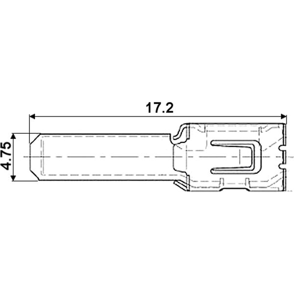 Konektor A(4,7)-1 męski 1417 25 szt