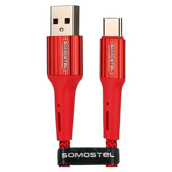 Kabel USB Somostel USB-A - USB-C 1 m Czerwony (025697)