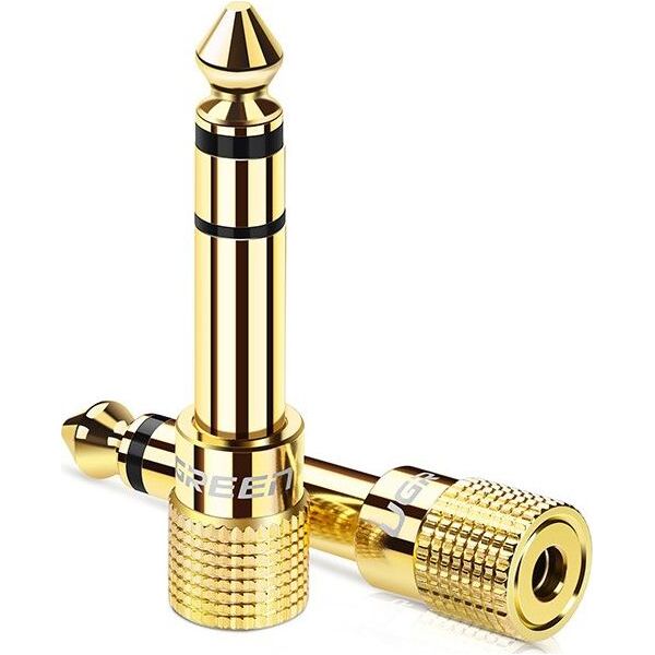 Adapter AV Ugreen Jack 3.5mm - Jack 6.3mm złoty (20503)