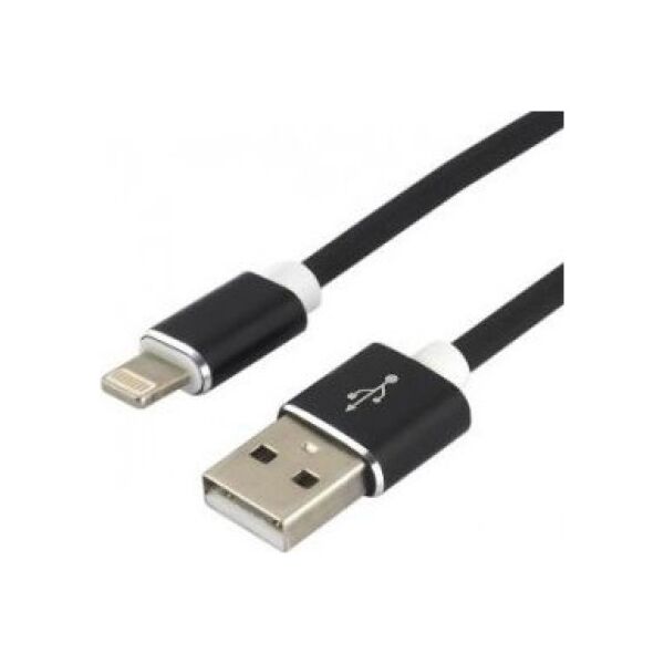 Kabel USB EverActive USB-A - Lightning 1.5 m Czarny (CBS-1.5IB)
