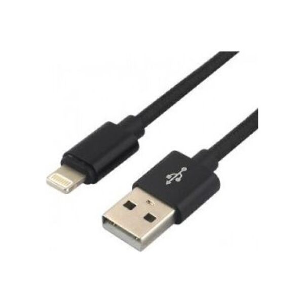 Kabel USB EverActive USB-A - Lightning 0.3 m Czarny (CBB-0.3IB)