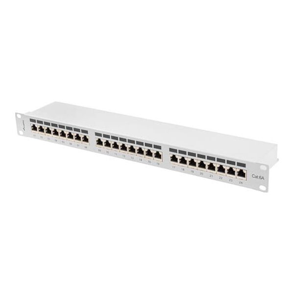 Lanberg Patch panel 1U 19" 24x RJ-45 Kat.6A Szary (PPSA-1024-S)