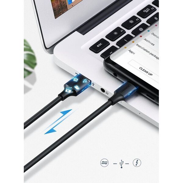 Kabel USB Ugreen USB-A - USB-C 3 m Czarny (54452)