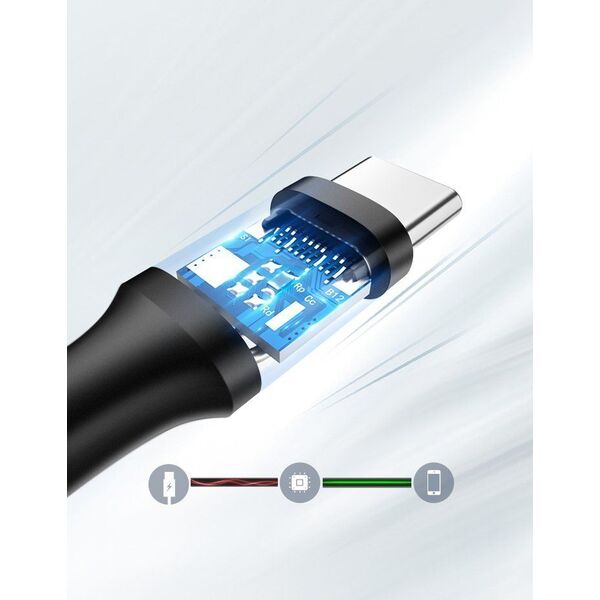 Kabel USB Ugreen USB-A - USB-C 3 m Czarny (54452)