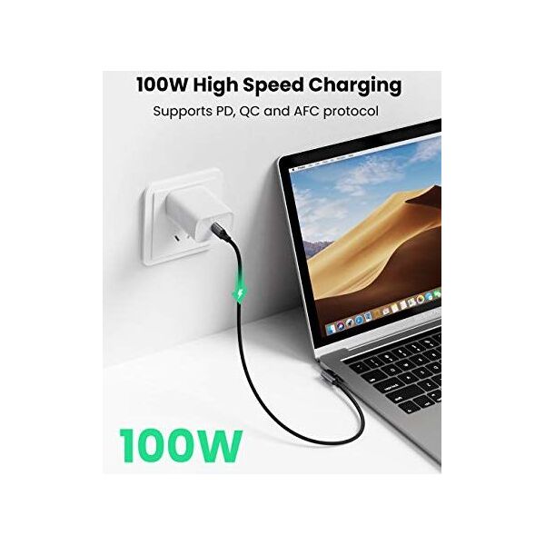 Kabel USB Ugreen USB-C - USB-C 1 m Czarny (70643)
