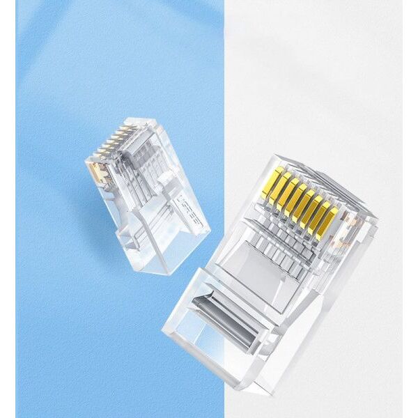 Ugreen Ugreen 10x wtyk wtyczka złączka końcówka RJ45 8P8C Cat 6 przezroczysty (50961)