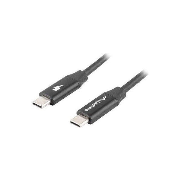 Kabel USB Lanberg USB-C - USB-C 1.8 m Czarny (CA-CMCM-40CU-0018-BK)