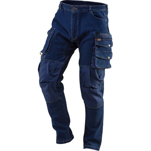 Neo Spodnie robocze DENIM, wzmocnienia na kolanach, rozmiar XXL