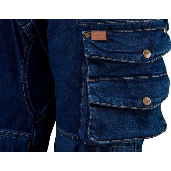 Neo Spodnie robocze DENIM, wzmocnienia na kolanach, rozmiar XXL