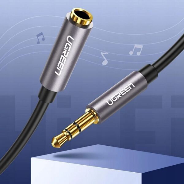 Kabel Ugreen Jack 3.5mm - Jack 3.5mm 2m srebrny (10594)