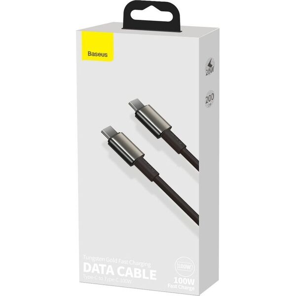 Kabel USB Baseus USB-C - USB-C 2 m Czarny (CATWJ-A01)