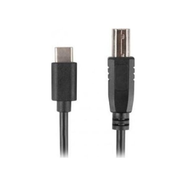 Kabel USB Lanberg USB-C - USB-B 1.8 m Czarny (CA-USBA-14CC-0018-BK)