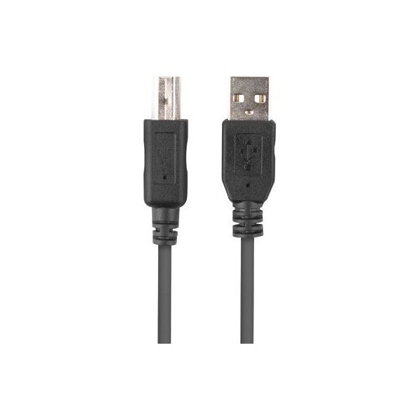 Kabel USB Lanberg USB-A - USB-B 1 m Czarny (CA-USBA-15CU-0010-BK)