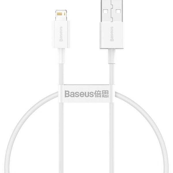 Kabel USB Baseus USB-A - Lightning 0.25 m Biały (CALYS-02)