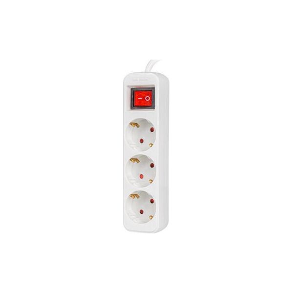 Listwa zasilająca Lanberg PS1-05F 3 gniazda 1.5 m biała (PS1-03F-0150-W)