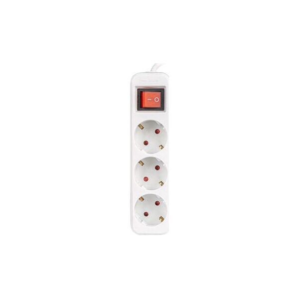 Listwa zasilająca Lanberg PS1-05F 3 gniazda 1.5 m biała (PS1-03F-0150-W)