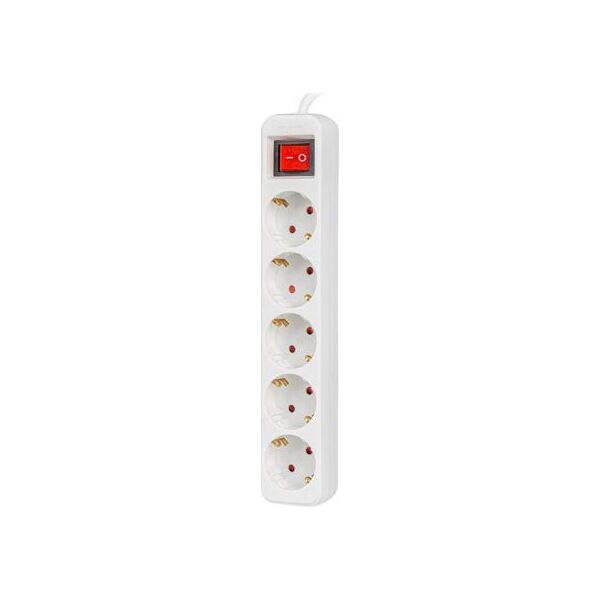 Listwa zasilająca Lanberg PS1-05F 5 gniazd 1.5 m biała (PS1-05F-0150-W)