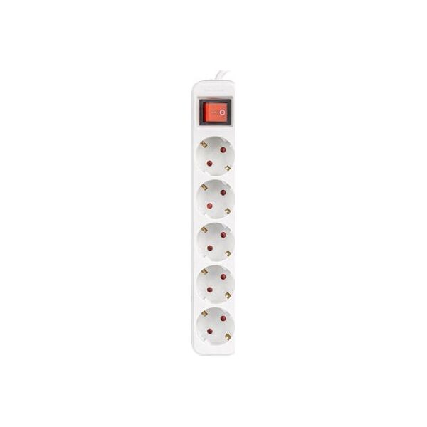 Listwa zasilająca Lanberg PS1-05F 5 gniazd 1.5 m biała (PS1-05F-0150-W)