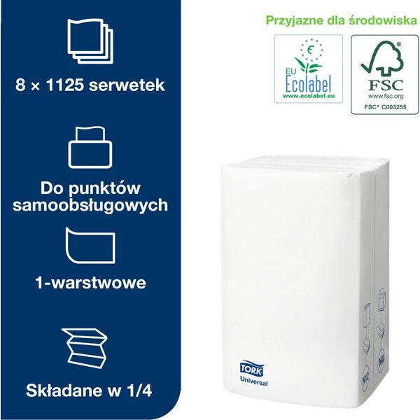 Tork Xpressnap® białe serwetki dyspenserowe