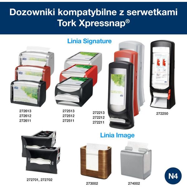 Tork Xpressnap® białe serwetki dyspenserowe