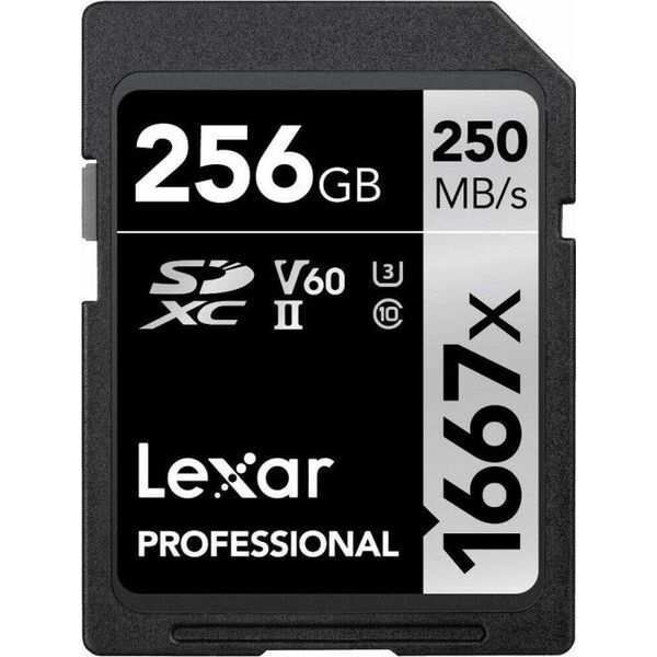 Karta Lexar Professional 1667x SDXC 256 GB Class 10 UHS-II/U3 V60 (LSD256CB1667)