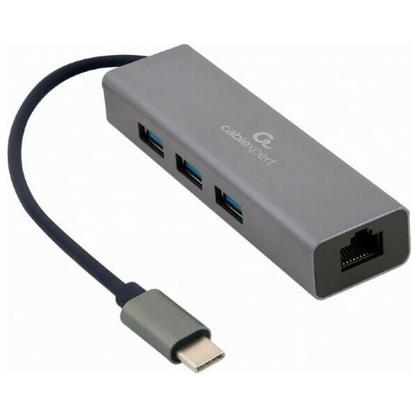 HUB USB Gembird 1x RJ-45  + 3x USB-A 3.0 (A-CMU3-LAN-01)