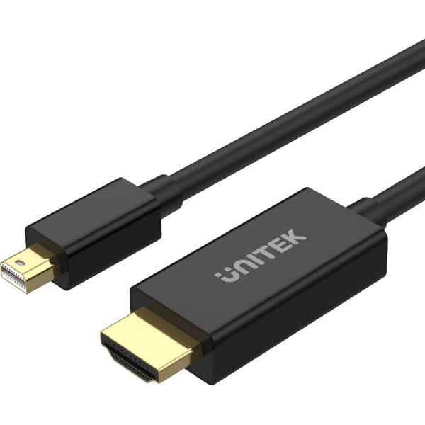 Adapter AV Unitek DisplayPort Mini - HDMI czarny (V1152A)