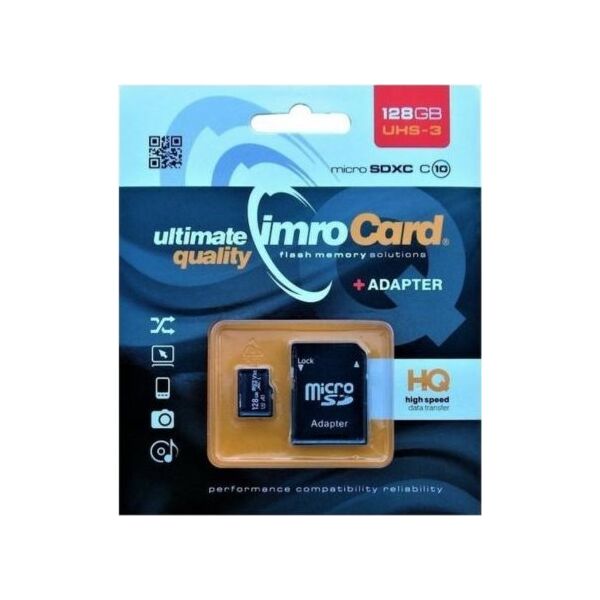 Karta Imro MicroSDXC 128 GB Class 10 UHS-I/U3  (2_408394)