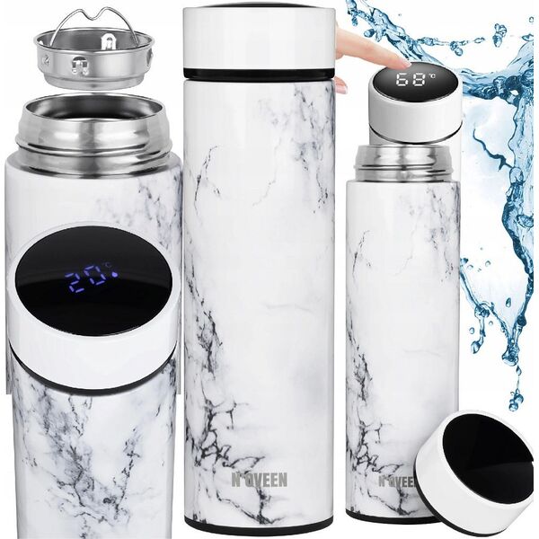 Noveen Butelka Termiczna LED NOVEEN TB2319 Marble 450 ml