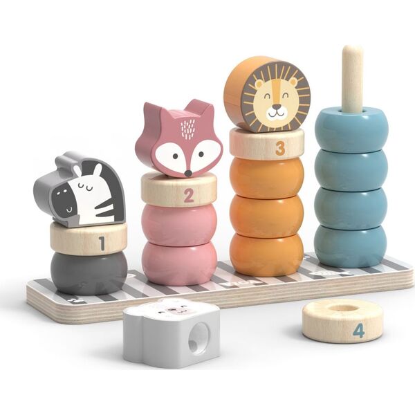 Viga Toys Drewniana Układanka Edukacyjna ze Zwierzątkami VIGA PolarB