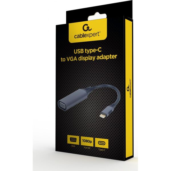 Adapter USB Gembird USB-C - VGA Biały  (A-USB3C-VGA-01)