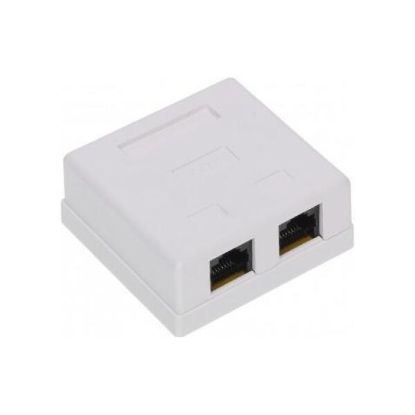 GNIAZDO ZAKOŃCZENIOWE RJ45-2G1/6 PODWÓJNE