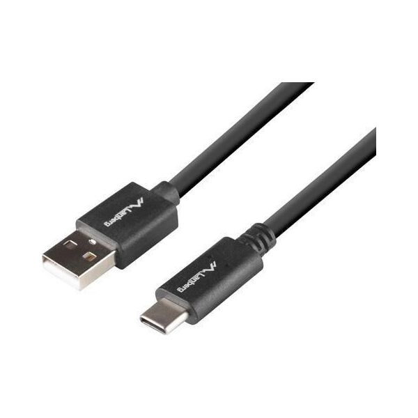 Kabel USB Lanberg USB-A - USB-C 1.8 m Czarny (1_816378)