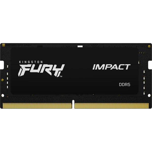 Pamięć do laptopa Kingston Fury Impact, SODIMM, DDR5, 16 GB, 4800 MHz, CL38 (KF548S38IBK2-16                )