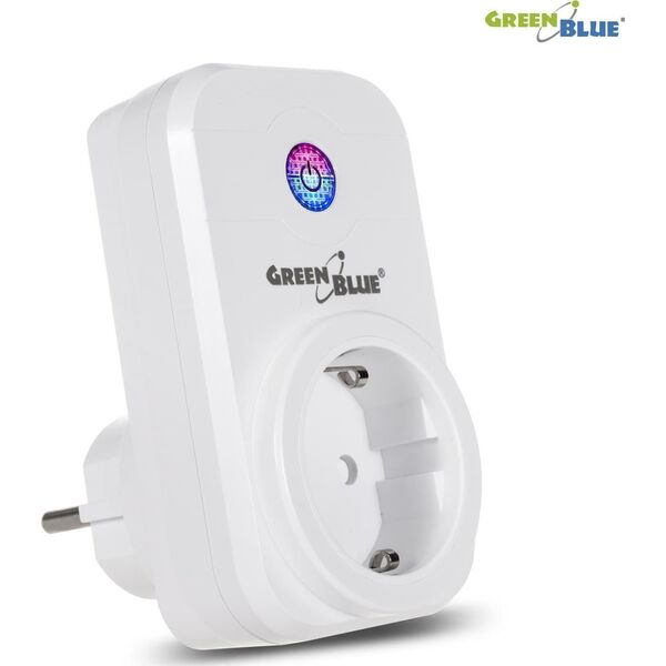GreenBlue Gniazdko WIFI sterowane zdalnie GreenBlue GB155G Android iOS Alexa Google Home timer max 2000W (typ niemiecki)
